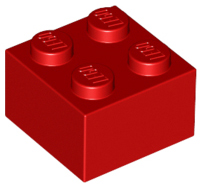 Plaatje in Gallery viewer laden, LEGO® los onderdeel Steen in kleur Rood 3003