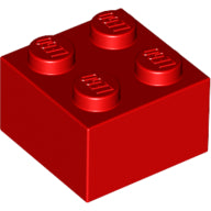 LEGO® los onderdeel Steen in kleur Rood 3003
