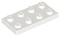 LEGO® los onderdeel Plaat Algemeen in kleur Wit 3020