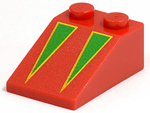 LEGO® los onderdeel Dakpan met Motief in kleur Rood 3298px4