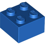 Plaatje in Gallery viewer laden, LEGO® los onderdeel Steen in kleur Blauw 3003