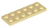 LEGO® los onderdeel Plaat Algemeen in kleur Geelbruin 3795