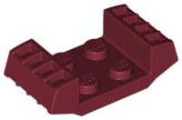 Plaatje in Gallery viewer laden, LEGO® los onderdeel Plaat Aangepast Donkerrood 41862
