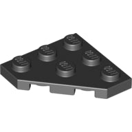 LEGO® los onderdeel Wig Plaat in kleur Zwart 2450
