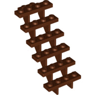 LEGO® los onderdeel Trap in kleur Roodachtig Bruin 30134