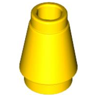 LEGO® los onderdeel Kegel in kleur Geel 4589b