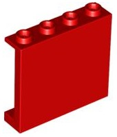 LEGO® los onderdeel Paneel in kleur Rood 60581