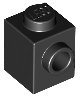LEGO® los onderdeel Steen Aangepast in kleur Zwart 87087