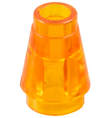 LEGO® los onderdeel Kegel in kleur Doorzichtig Oranje 4589b