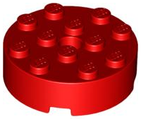 Plaatje in Gallery viewer laden, LEGO® los onderdeel Steen Rond in kleur Rood 87081