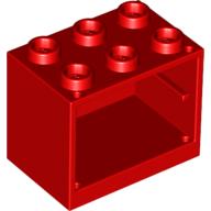 Plaatje in Gallery viewer laden, LEGO® los onderdeel Container in kleur Rood 4532b