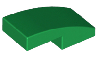 Plaatje in Gallery viewer laden, LEGO® los onderdeel Dakpan Gebogen in kleur Groen 11477