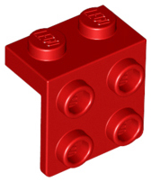 LEGO® los onderdeel Beugel in kleur Rood 44728