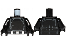 Plaatje in Gallery viewer laden, LEGO® los onderdeel Lijf met Motief Zwart 973pb1565c01