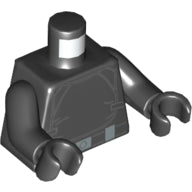 Plaatje in Gallery viewer laden, LEGO® los onderdeel Lijf met Motief Zwart 973pb1565c01
