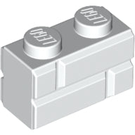 Plaatje in Gallery viewer laden, LEGO® los onderdeel Steen Aangepast in kleur Wit 98283