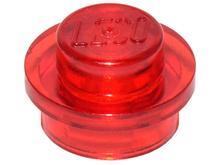 Plaatje in Gallery viewer laden, LEGO® los onderdeel Plaat Rond Doorzichtig Rood 4073