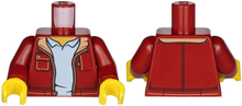 Plaatje in Gallery viewer laden, LEGO® los onderdeel Lijf met Motief Donkerrood 973pb3162c01