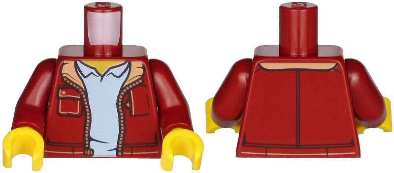 LEGO® los onderdeel Lijf met Motief Donkerrood 973pb3162c01