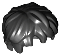 Plaatje in Gallery viewer laden, LEGO® los onderdeel Haar in kleur Zwart 36762