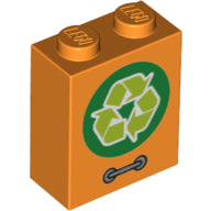 LEGO® los onderdeel Steen met Motief Oranje 3245cpb090