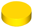 LEGO® los onderdeel Tegel Rond in kleur Geel 98138