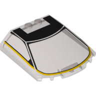 Plaatje in Gallery viewer laden, LEGO® Voorruit met Motief Doorzichtig Zwart 65633pb08