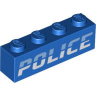 LEGO® los onderdeel Steen met Motief Blauw 3010pb332