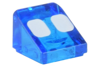 LEGO® Dakpan met Motief Doorzichtig Donkerblauw 54200pb111