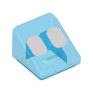 Plaatje in Gallery viewer laden, LEGO® Dakpan met Motief Doorzichtig Donkerblauw 54200pb111
