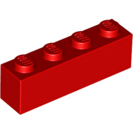 Plaatje in Gallery viewer laden, LEGO® los onderdeel Steen in kleur Rood 3010