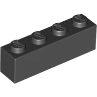 Plaatje in Gallery viewer laden, LEGO® los onderdeel Steen in kleur Zwart 3010