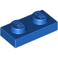 LEGO® los onderdeel Plaat Algemeen in kleur Blauw 3023