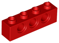Plaatje in Gallery viewer laden, LEGO® los onderdeel Technische Steen in kleur Rood 3701