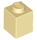 Plaatje in Gallery viewer laden, LEGO® los onderdeel Steen in kleur Geelbruin 3005