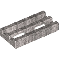 LEGO® los onderdeel Tegel Aangepast Metallisch Zilver 2412b