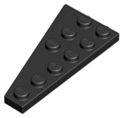 LEGO® los onderdeel Wig Plaat in kleur Zwart 54383