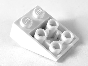 LEGO® los onderdeel Dakpan Omgekeerd in kleur Wit 3747b