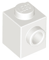 LEGO® los onderdeel Steen Aangepast in kleur Wit 87087