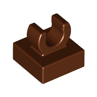 LEGO® los onderdeel Tegel Aangepast Roodachtig Bruin 15712