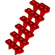 LEGO® los onderdeel Trap in kleur Rood 30134