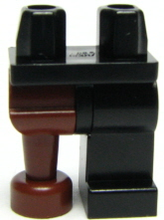 Plaatje in Gallery viewer laden, LEGO® los onderdeel Benen Aangepast in kleur Zwart 970d09