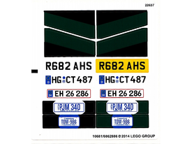 LEGO® stickervel set 10242-1 MINI Cooper, vel 1