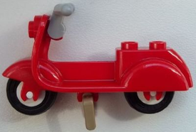 LEGO® los onderdeel Fiets & Motor in kleur Rood 15396c05