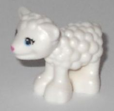 LEGO® los onderdeel Landdier in kleur Wit 15695pb01