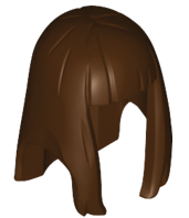 LEGO® los onderdeel Haar in kleur Donker Bruin 17346u