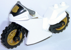 LEGO® los onderdeel Fiets & Motor in kleur Wit 18895c05pb01