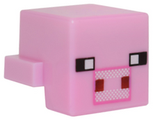 Plaatje in Gallery viewer laden, LEGO® Dier Onderdelen met Motief Fel Roze 19727pb005