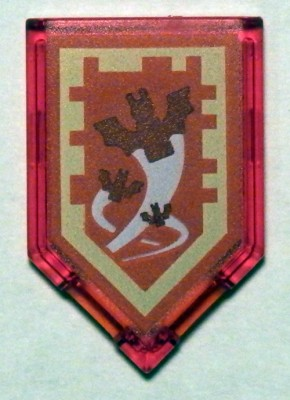 LEGO® Tegel Aangepast met Motief Doorzichtig Rood 22385pb088