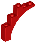 LEGO® los onderdeel Steen Boog in kleur Rood 2339